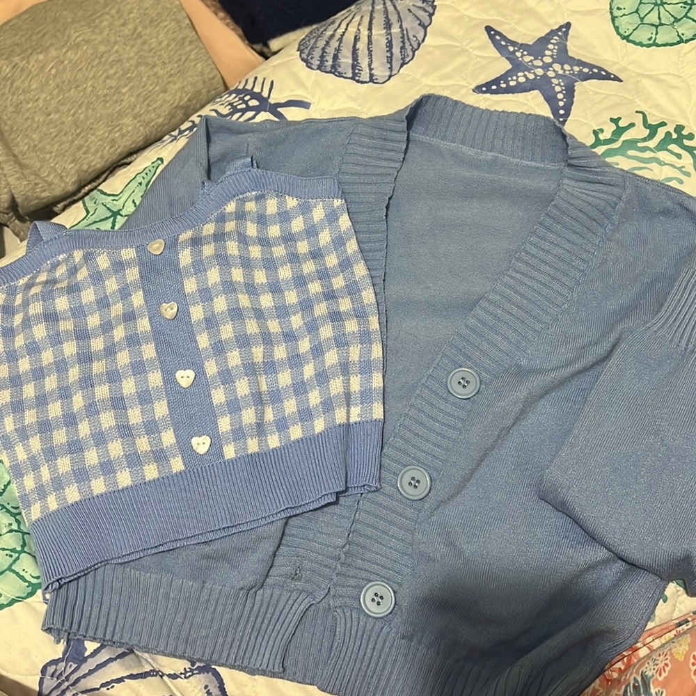 Cardigan + top set ( cute asf )